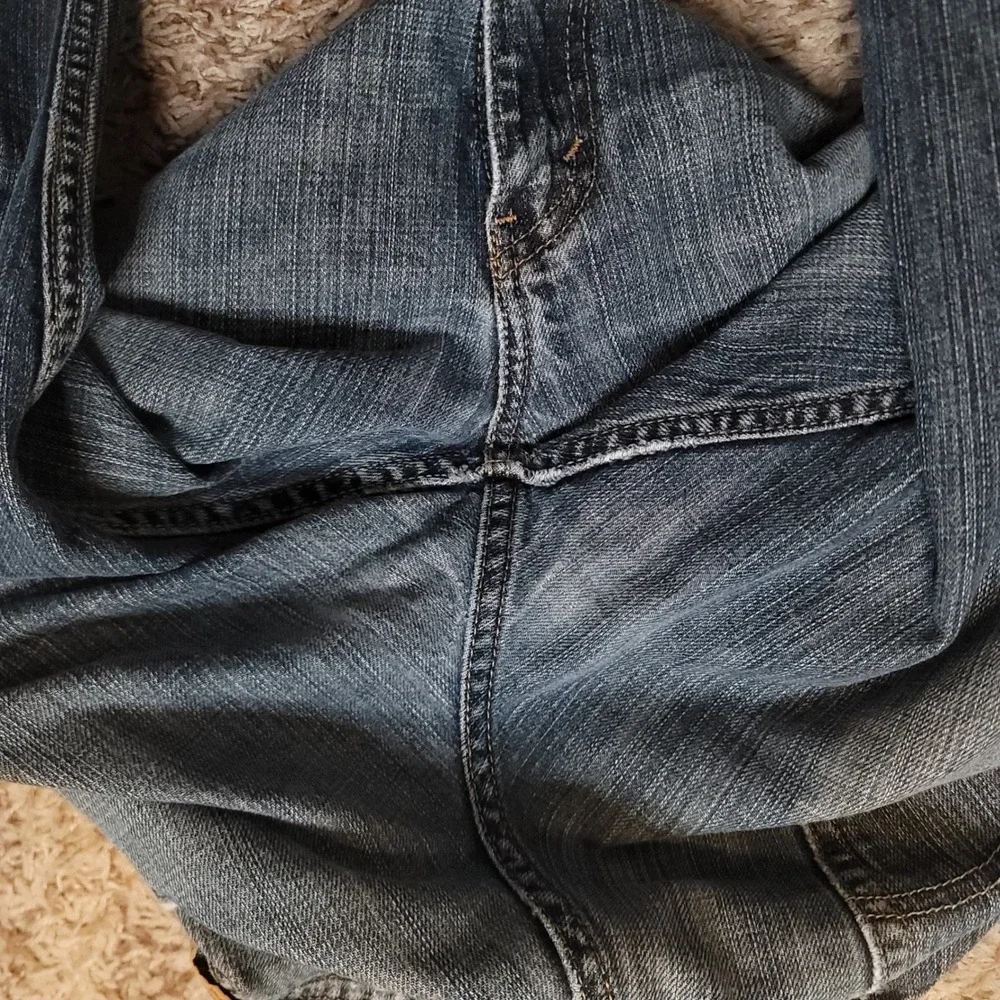 Levi's 559 Relaxed Straight Jeans Mens 34x32 Blue Medium Wash Distressed Cotton‎